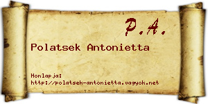 Polatsek Antonietta névjegykártya